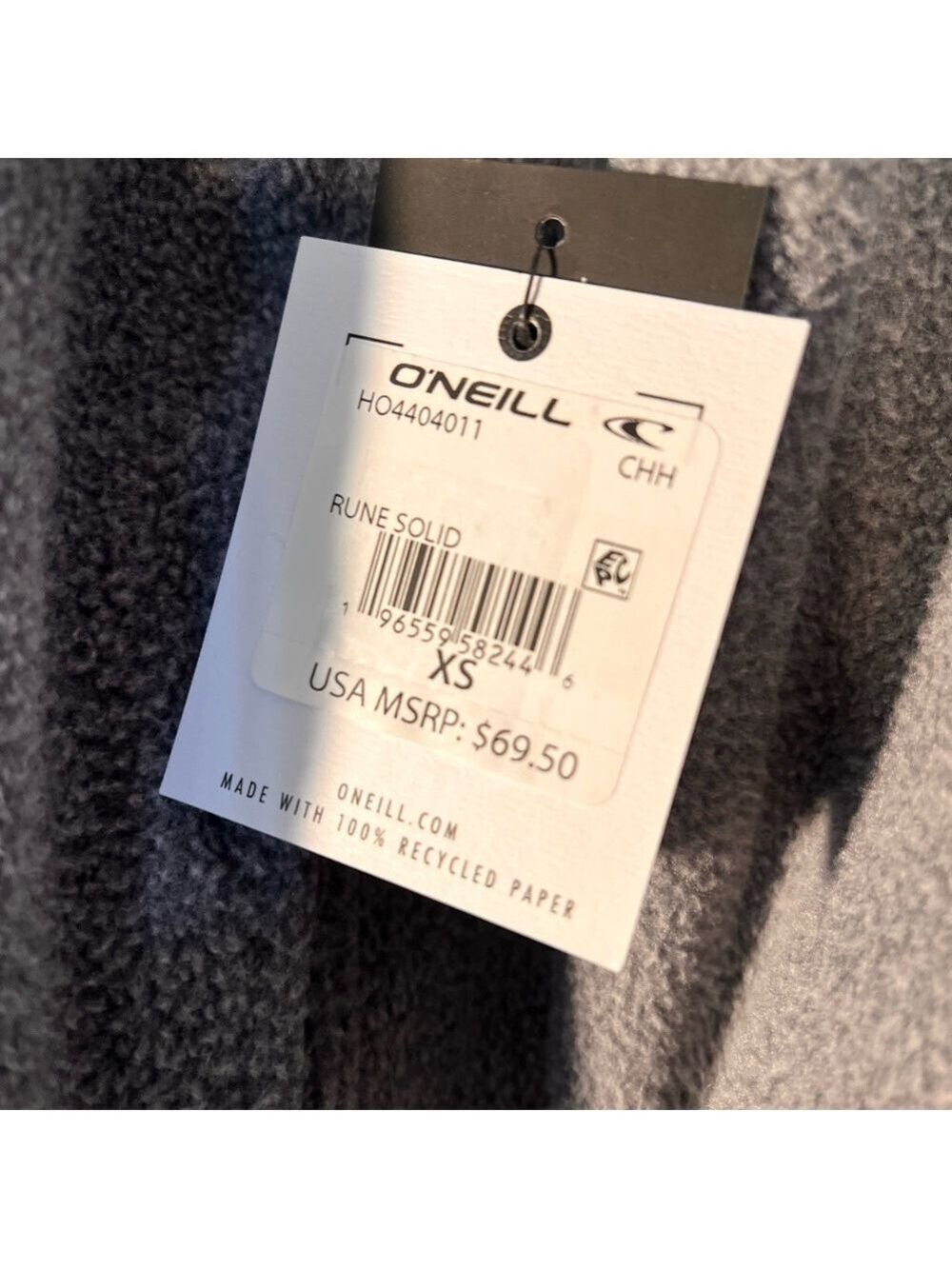 NWT $70 O’Neill Rune Solid Fleece Shacket – Gray - Picture 7 of 7
